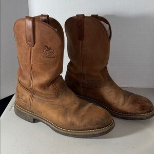 Georgia Boots (Farm Ranch) Leather Boots 12D with Comfort Core